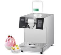 VEVOR Macchina per Ghiaccio a Fiocchi di Neve Commerciale, 240 kg/24 Ore, Macchina Ghiaccio Tritato in Acciaio Inox, Sistema di Raffreddamento a Liquido per Dissipazione Calore, per Panetteria, Bar