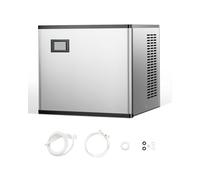 VEVOR Macchina per Ghiaccio Commerciale in Acciaio Inox 565 x 560 mm, Autopulente e Produzione Ghiaccio, Macchina per Cubetti di Ghiaccio Modulare per Ristoranti Solo Testa 136 kg/Giorno