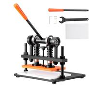 VEVOR Macchina per Goffratura Pelle Cuoio 280x140 mm Capacità 1,5 T, Fustellatrice Manuale Corsa Regolabile 12 mm Perforatrice Goffratura Manuale per Pelle Carta Espanso Plastica Gomma Vari Materiali