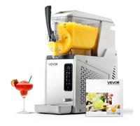 VEVOR Macchina per Granite 1 x 3 L 350 W Serbatoio Singolo Macchina per Bevande Ghiacciate Succo Fredde Cocktail con Funzione Autopulente per Preparazione Frappé, Milkshake, Frullati