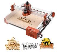 VEVOR Macchina per Incisione CNC 4040 con Mandrino da 100 W, Fresatrice CNC su Legno a 3 Assi, Controllo GRBL, Guida Lineare, Area di Lavoro 40 x 40 x 9,5 cm, per Taglio e Intaglio su Legno e Acrilico