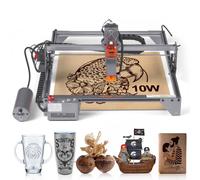 VEVOR Macchina per Incisione Laser 10W Incisore Laser 64 x 58 x 27cm Area di Lavoro 40 x 40cm Velocità di Movimento 10000 mm/min Punto Compresso Protezione Occhi Taglio Laser Legno Metallo Acrilico