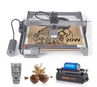 VEVOR Macchina per Incisione Laser 20 W Incisore Laser 64x58x27 cm Area di Lavoro 40 x 40cm Velocità di Movimento 10000 mm/min, Punto Compresso Rullo Rotante Taglio Laser per legno Metallo Acrilico