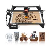 VEVOR Macchina per Incisione Laser, Potenza in Uscita 5 W, Incisore Laser, Area di Lavoro 38 x 40 cm, Velocità di Movimento 10000 mm/min, Punto Compresso con Protezione, per Legno, Metalli