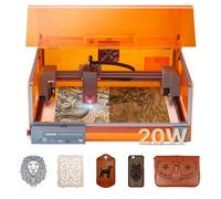 VEVOR Macchina per Incisione Taglierina Incisore Laser 20 W, Macchina per Incisione con Custodia 7000 mm/min, Incisore con Area di Lavoro 300 x 300 mm, per Legno, Pelle, Vetro, Classe 1