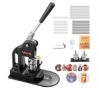 VEVOR Macchina per la Produzione di Spilli 25 mm con 500 Pezzi di Bottoni