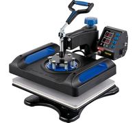 VEVOR Macchina per la stampa a caldo 12x15 pollici Riscaldamento rapido 360 Swing Away Digital Sublimation T-Shirt Vinyl Transfer Printer con superficie anti-scottatura, borsa di tela, cuscino, banner