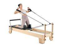 VEVOR Macchina per Pilates Riformatore Attrezzatura in Legno per Esercizi da Palestra Allenamento Domestico, Panca Letto per Pilates con Doppia Resistenza Molla Corda, Carico max. 181,44 kg