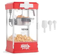 VEVOR Macchina per Popcorn 480 W Macchina per Popcorn da Tavolo 0,11 kg Rosso