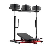 VEVOR Macchina per Pressa per Gambe Verticale, Attrezzatura Regolabile per Allenamento con Pressa per Gambe in Acciaio al Carbonio, per Palestra Domestica Capacità di 249,5 kg Nero Rosso