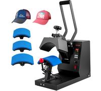 VEVOR Macchina per Pressa Termica 580 W 0-299 ℃ per Cappelli 4 in 1 Colore Nero