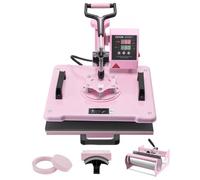 VEVOR Macchina per Pressatura a Caldo 300 x 380 mm 5 in 1 Pressa Tamburo 0,85 kg