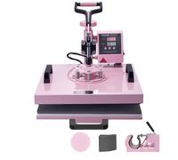 VEVOR Macchina per Pressatura a Caldo 380 x 380 mm 5 in 1 Pressa Tamburo 0,85 kg