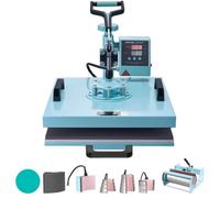 VEVOR Macchina per Pressatura a Caldo 380 x 380 mm 8 in 1 Pressa Tamburo 0,85 kg