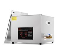 VEVOR Pulitore ad Ultrasuoni 15L Dispositivo per Pulizia Ultrasuoni Macchina per Pulizia ad Ultrasuoni da 360W con Timer Riscaldatore, Pulitore Digitale da 40 kHz con Cestello per Parti Gioielli