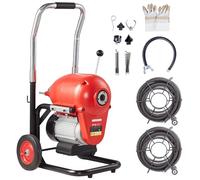 VEVOR Macchina Sturatubi Alimentazione Manuale Pulizia Tubi 36,6m x 3cm 1100W