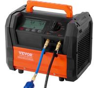 VEVOR Macchina per Recupero Refrigerante AC Portatile a Doppio Cilindro da 1 HP con Motore Brushless da 3000 Giri/min, Strumento per Riciclaggio del Refrigerante Freon per Autoveicoli HVAC Domestico