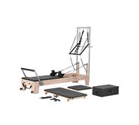 VEVOR Macchina per Riformatore per Pilates, Attrezzatura in Legno per Allenamento Forza con Doppia Resistenza, Scatola, Tavola Salto, per Avanzati e Principianti, Fino 153 kg, 2430x730x1990 mm