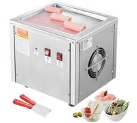 VEVOR Macchina per Rotoli di Gelato Fritto, Vaschetta per Gelato da 28x24cm, Macchina per Gelato Arrotolato Tailandese in Acciaio Inox, per Gelato, Yogurt Congelato, Specialità Dolci Fatto in Casa