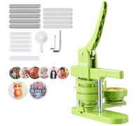 VEVOR Macchina per Spille 75 mm in Plastica, Pressa Manuale con 100 Accessori Libretto Magico Taglierina Circolare e Chiavi Esagonali, Impugnatura Ergonomica Rinforzata, per Spille Personalizzate