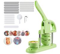 VEVOR Macchina per Spille Punzonatrice 100 pz Badge 58mm Fai-da-te Verde