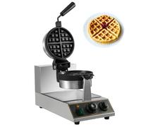 VEVOR Macchina per Waffle Rotonda Commerciale Antiaderente, Macchina per Waffle Elettrica Rotante, Macchina per Waffle con Controllo della Temperatura, Egg Waffle Maker