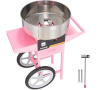 VEVOR Macchina per Zucchero Filato Carrello Commerciale 1000W Capienza Ciotola 57g, Macchinetta per Zucchero Filato Soffice Temperatura Regolabile tra 95-233°C ca. per Festa Carnevale Evento Esterno