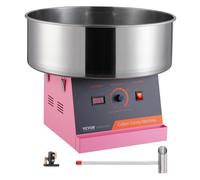 VEVOR Macchina Zucchero Filato Elettrica 1000 W Macchina Zucchero Filato Commerciale, con Ciotola in Acciaio Inossidabile, Paletta per Zucchero, per Compleanno di Bambini, Feste in Famiglia, Rosa
