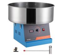 VEVOR Macchina per Zucchero Filato Elettrica, 1000 W, Macchina Zucchero Filato Commerciale con Ciotola in Acciaio Inossidabile e Paletta per Zucchero, Compleanno Bambini Casa, Festa Famiglia, Blu