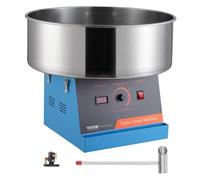 VEVOR Macchina per Zucchero Filato Elettrica, 1000 W, Macchina Zucchero Filato Commerciale con Ciotola in Acciaio Inossidabile e Paletta per Zucchero, Compleanno Bambini Casa, Festa Famiglia, Blu