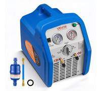 VEVOR Macchina Portatile per Recupero Refrigerante, Macchina per Refrigerante Liquido Vapore Clindro Doppio 1 CV Unità per HVAC per Climatizzazione Automobilistica e Domestica, 1450 giri/min