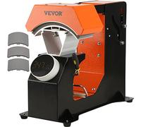 VEVOR Macchina Pressa a Caldo del Cappello Automatica 16,3x8cm 350W 3 Modelli, Termopressa per Cappellini Fai-da-te Funzione Automatica Controllo Tempo & Temperatura 40℃ - 210℃ per Nylon Lino Cotone