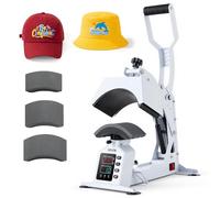 VEVOR Macchina Pressa a Caldo per Cappelli Pressa a Caldo con 4 Piastre Intercambiabili, Macchina per Trasferimento Termico Fai-da-Te per Progetti di Pressatura di Vinile Sublimazione Controllo LED
