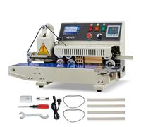 VEVOR Macchina Sigillatrice a Nastro Continuo per Sacchetti, Larghezza di Saldatura 6-12 mm, Sigillatrice per Sacchetti a Nastro Orizzontale con Stampa a Inchiostro, Temperatura e Velocità Regolabili