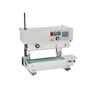 VEVOR Macchina Sigillatrice a Nastro Continuo per Sacchi, Larghezza Saldatura 6-12 mm con Controllo Digitale Temperatura, Sigillatrice per Sacchi in Acciaio al Carbonio per Plastica da 0,02-0,8 mm