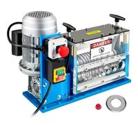 VEVOR Macchina Spelafili Elettrica, SMS-038 Potenza 370 W 220 V 50 Hz Peso 25 kg Strumento Spelafili Blu Materiale Alluminio, Acrilico, Filo di Rame per Gestire Contemporaneamente Diversi Tipi di Fili