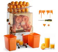 VEVOR Macchina Spremiagrumi Semiautomatico Uso Commerciale 120 W per Agrumi, Spremiagrumi Elettrico 650x420x780 mm Estrattore di Limoni Agrumi Melograni Diametro tra 55-80 mm, Secchio Raccolta Bucce