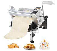 VEVOR Stendipasta Manuale Rullo per Pasta in Acciaio Inossidabile, Maniglia Rimovibile, Piastra, Spessore Massimo Regolabile 12 mm, Stendipasta per Uso Domestico Panificio Cucina Piccola Commerciale