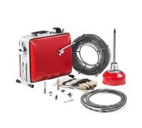 VEVOR Macchina Sturatubi Elettrica per Scarico di Tubi Portatile, 390 W, 1400 giri/min, con Cavo a Molla in Acciaio, Pulitrice per Tubi di Scarico con 6 Taglierine Diametro 50-110 mm