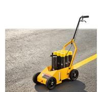 VEVOR Macchina Traccialinee Segnaletica Orizzontale Capacità 9 Contenitori, Colore Giallo, con 4 Ruote, per Marcatura di Parcheggi, Larghezza Linea Regolabile da 50 a 100 mm, con Ugello Adattatore