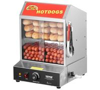 VEVOR Macchina per Hot Dog a Vapore Commerciale 2 Ripiani 27L Porte Scorrevoli