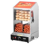 VEVOR Macchine per Hot Dog Commerciale 2 Ripiani Capienza 37L Porte Scorrevoli