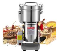 VEVOR Macina Spezie Elettrico Commerciale da 800 g, Polverizzatore in Acciaio Inossidabile ad Alta velocità da 2100 W, per Cereali Secchi, Spezie, Cereali, Caffè, Mais e Pepe, Tipo Oscillante