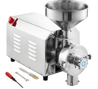 VEVOR Macinatore per Soia e Spezie 2200W Macinatore per Mais 50 KG/H Macinatore per Mais in Acciaio Inossidabile Macchina per Macinazione Industriale per Farina per Pepe Soia Arachidi Grani di Mais