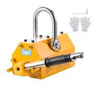 VEVOR Magnete di Sollevamento Permanente, Capacità di Trazione 600 kg, Supporto Magnetico al Neodimio N42, con Maniglia di Rilascio Gancio in Acciaio, Strumento per Movimentazione di Parti in Lamiera