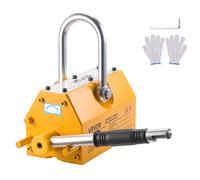 VEVOR Magnete Sollevamento Permanente, Capacità di Trazione 1000 kg, Supporto Magnetico al Neodimio N42, con Maniglia di Rilascio Gancio in Acciaio, Strumento per Movimentazione di Parti in Lamiera