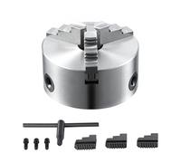 VEVOR Mandrino a 3 Ganasce per Tornio Mandrino Autocentrante Materiale in HT300 Diametro 125 ± 5 mm, Mandrino per Tornio a 3 Griffe Gamma di Serraggio 2,5-40mm, Mandrino Autocentrante per Tornio 125mm