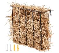 VEVOR Mangiatoia per Fieno per Bestiame 109,1 L Rastrelliera per Fieno in Acciaio Resistente per Capre, Rastrelliera per Fieno Montata a Parete per Cavalli in Allevamenti di Bestiame Interno Esterno