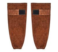 VEVOR Manicotti da Lavoro Ignifughi per Saldatura Manicotti per Saldatore in Pelle Ignifughi Lunghezza 457mm con Polsini Elastici per Saldatura, Fabbro Falegnameria