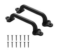 VEVOR Maniglia per Porta da Fienile, 2 Pezzi Maniglia per Cancello di Recinzione Rustica da 231 mm, Rivestimento Antiruggine, Maniglie in Acciaio al Carbonio, per Porte Scorrevoli in Metallo